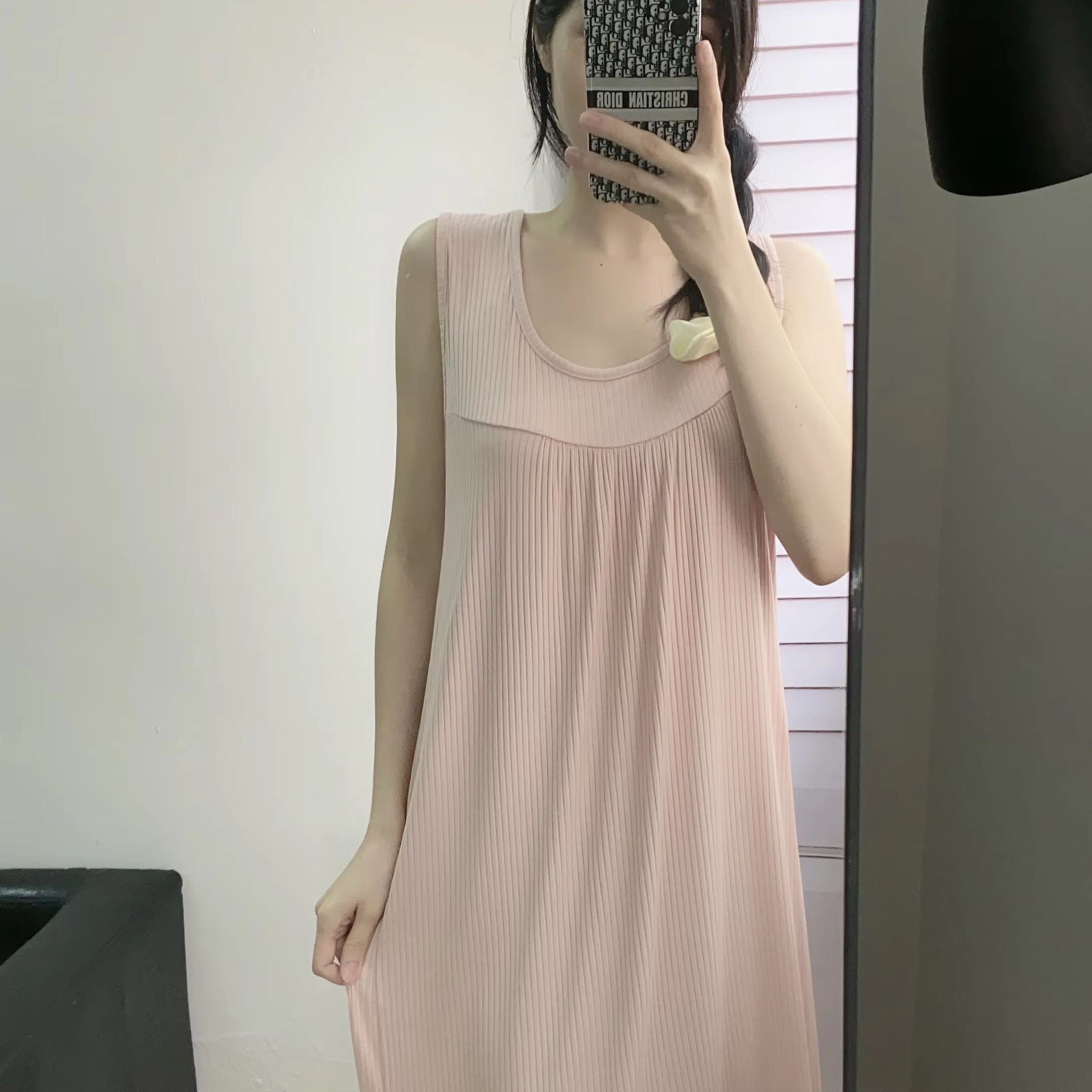 Women's comfortable breathable cotton camisole dress, home relaxation lace nightdress, casual loungewear