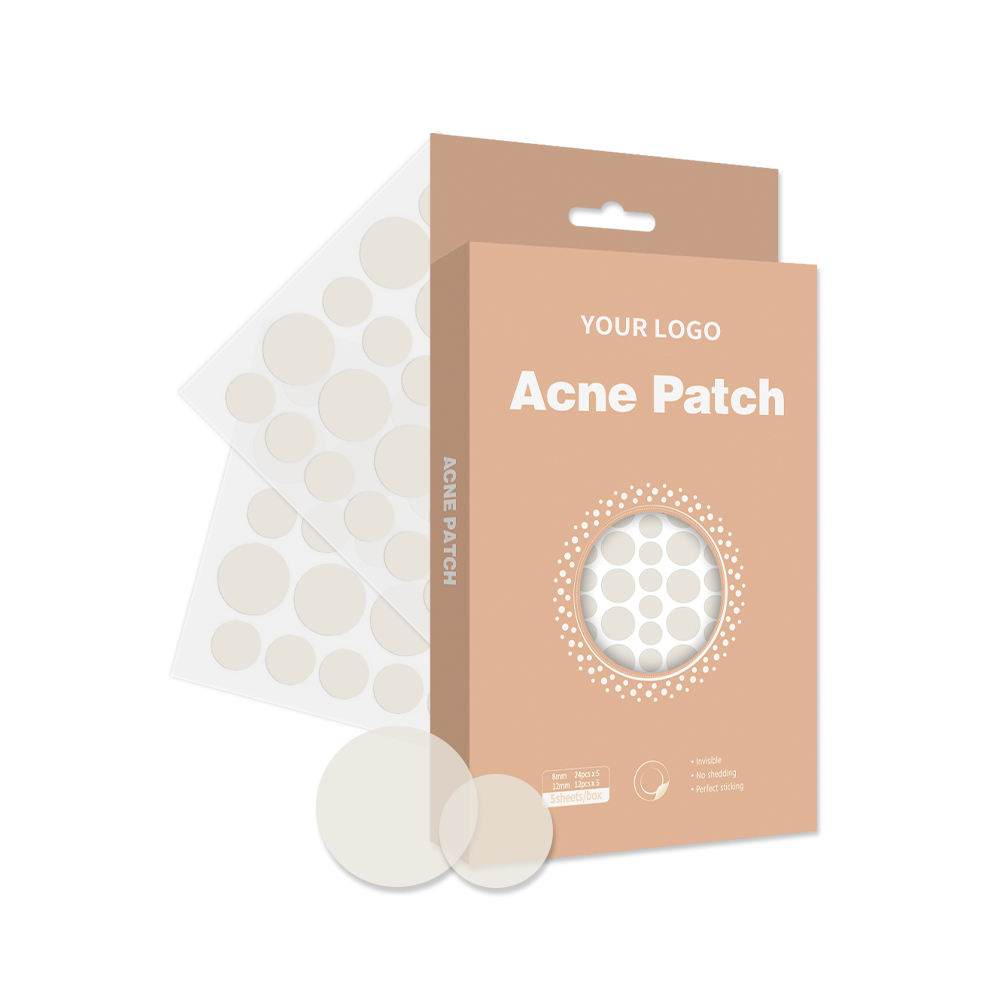 Private label waterproof hydrocolloid pimple acne patches with tea tree oil, skincare spot treatment, 36 dots