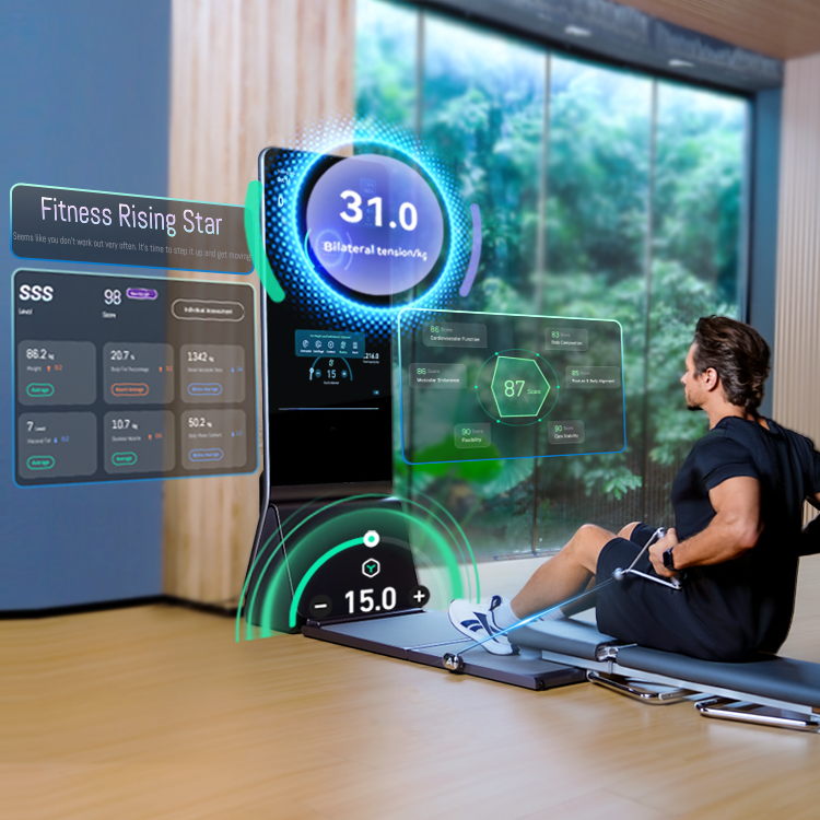 AEKE K1 Ai all-in-one smart home gym fitness machine, 4-station multifunctional Pilates yoga set with resistance for home workouts