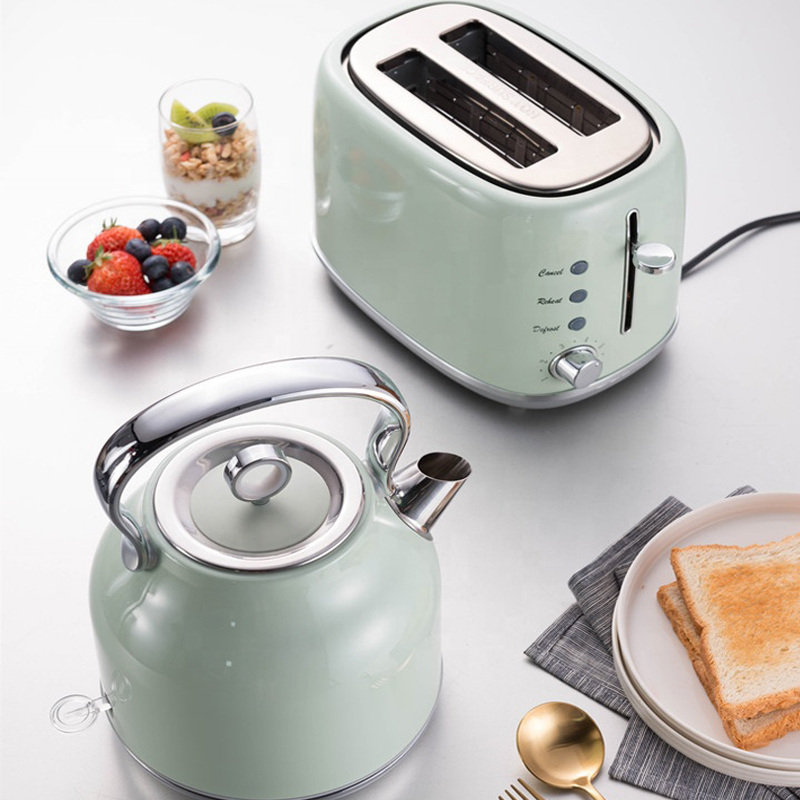 2022 Latest Multifunctional Kitchen Small Appliance Electric Kettle and Toaster Set