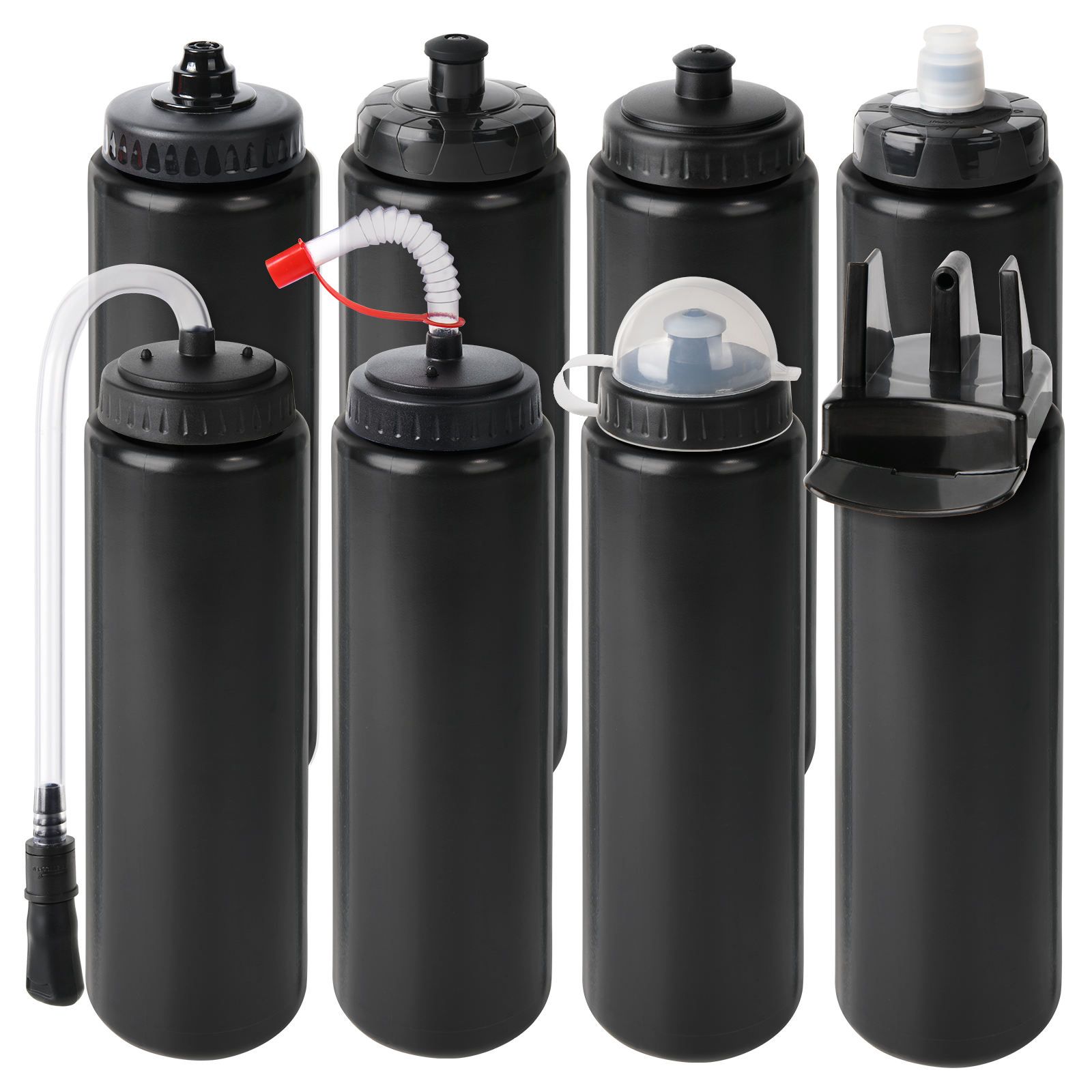 Hot-selling XMYUNSONG 1L hygienic sports water bottle for football and cycling, with multiple caps