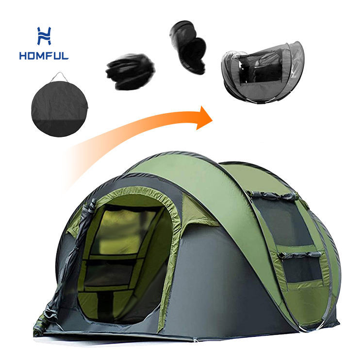 HOMFUL wholesale outdoor large automatic instant tent, waterproof camping pop-up tent